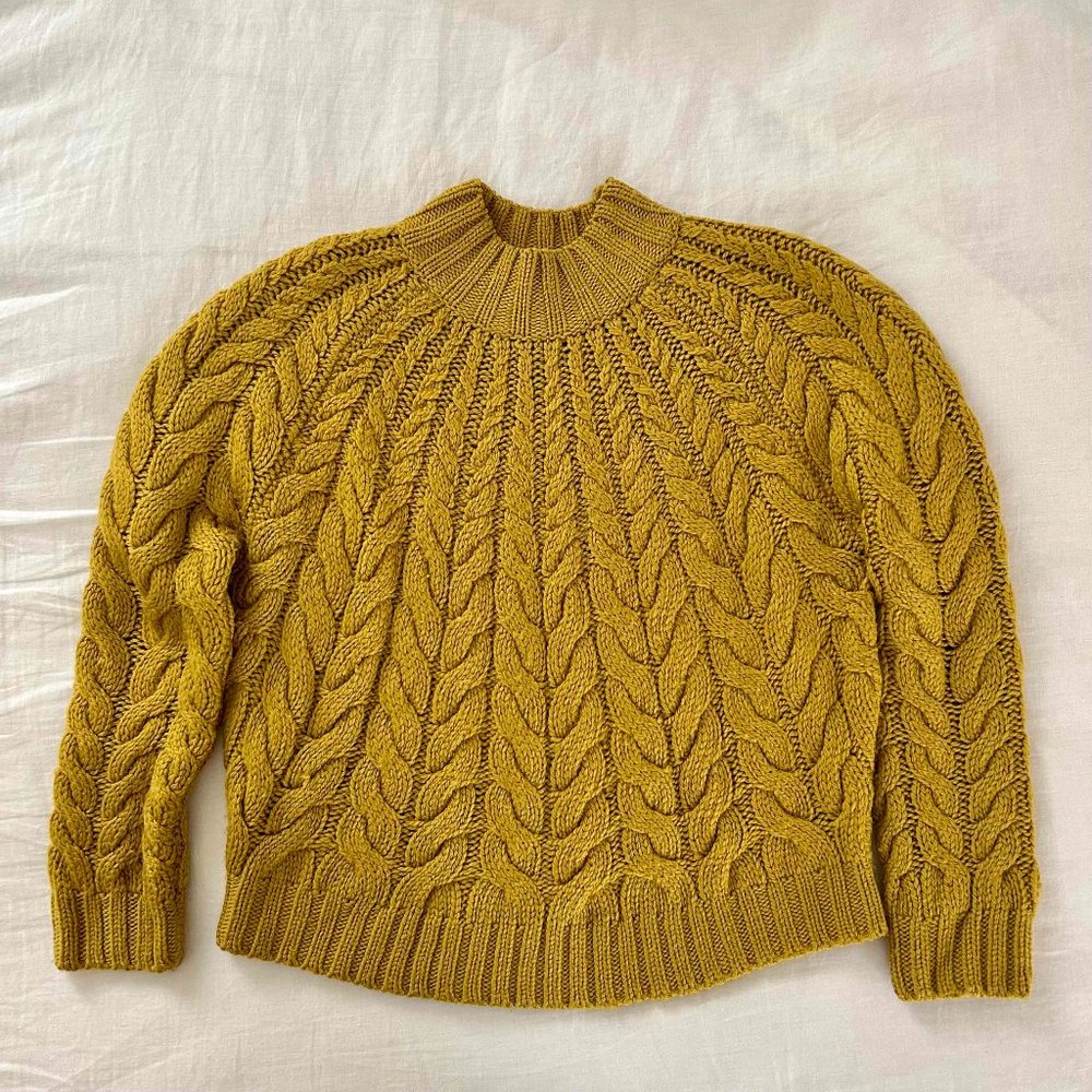 Mustard yellow Diego wool sweater from Sezane